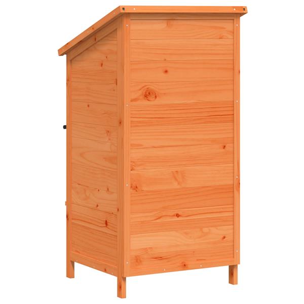 Grote foto vidaxl tuinschuur bruin 59 x 56 x 113 5 cm bewerkt hout tuin en terras tuinhuisjes en blokhutten