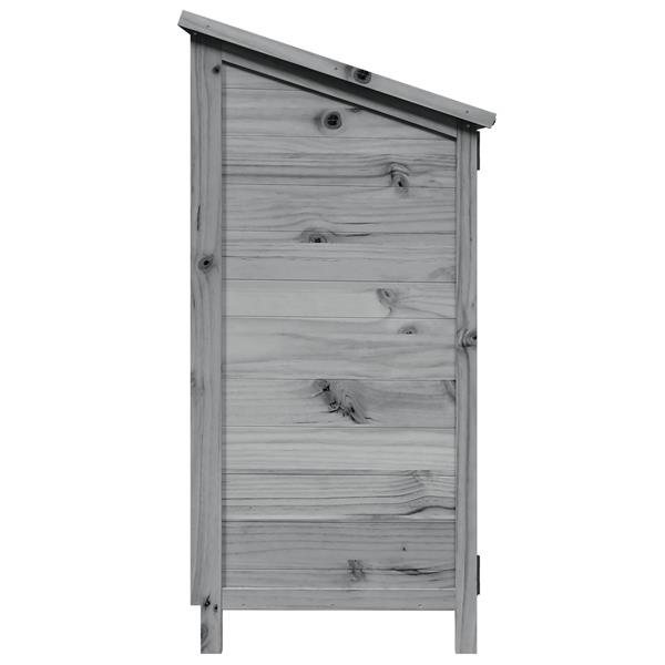 Grote foto vidaxl tuinschuur grijs 59 x 56 x 113 5 cm bewerkt hout tuin en terras tuinhuisjes en blokhutten