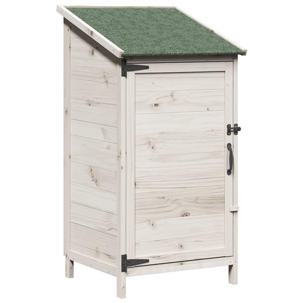 Grote foto vidaxl tuinschuur wit 59 x 56 x 113 5 cm bewerkt hout tuin en terras tuinhuisjes en blokhutten