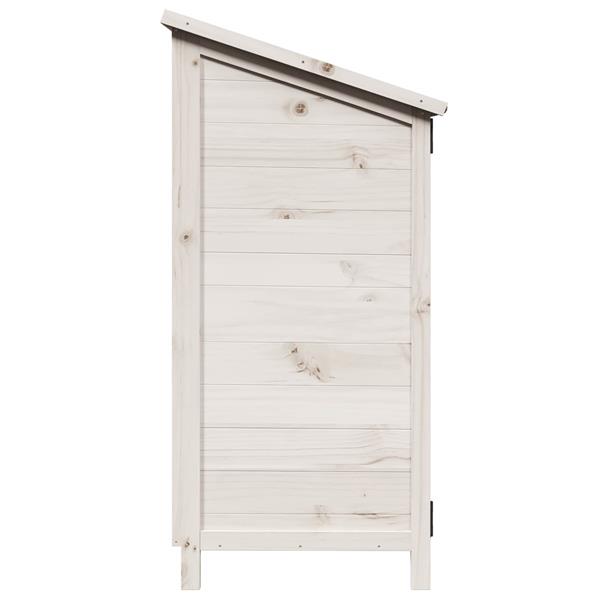 Grote foto vidaxl tuinschuur wit 59 x 56 x 113 5 cm bewerkt hout tuin en terras tuinhuisjes en blokhutten