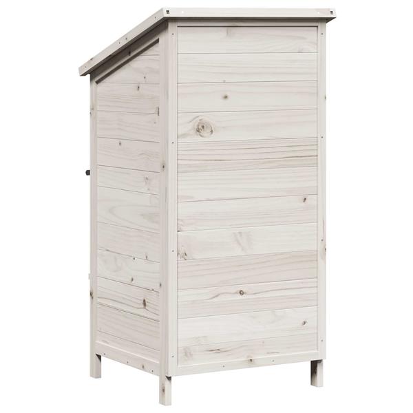 Grote foto vidaxl tuinschuur wit 59 x 56 x 113 5 cm bewerkt hout tuin en terras tuinhuisjes en blokhutten