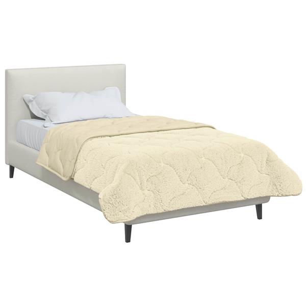 Grote foto vidaxl zomer dekbed cr me 140 x 220 cm microfiber en teddy fleece huis en inrichting bedden
