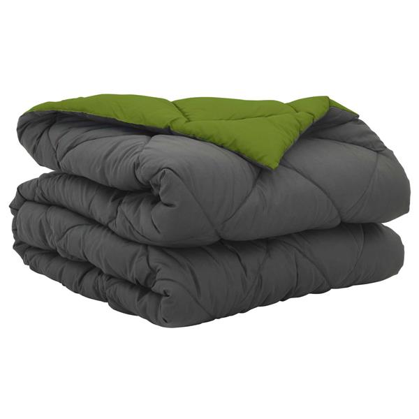 Grote foto vidaxl zomerdekbed groen en antraciet 220 x 155 cm microfiber huis en inrichting bedden