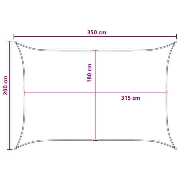 Grote foto vidaxl zonneschaduwzeil lichtgrijs en wit. 2 x 3 5 m hdpe tuin en terras overige tuin en terras