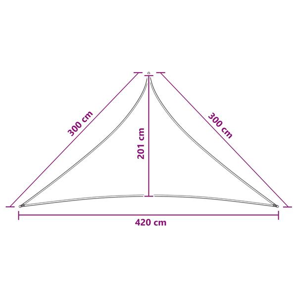 Grote foto vidaxl zonneschaduwzeil 3 x 3 x 4 2 m hdpe tuin en terras overige tuin en terras