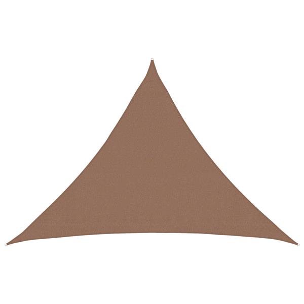 Grote foto vidaxl zonneschaduwzeil taupe 7 x 5 x 5 m hdpe tuin en terras overige tuin en terras