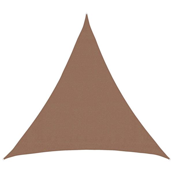 Grote foto vidaxl zonneschaduwzeil taupe 2 x 2 x 2 m hdpe tuin en terras overige tuin en terras