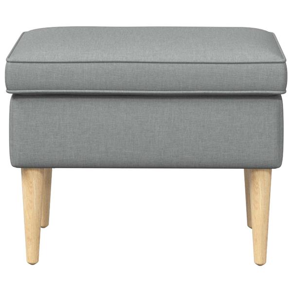 Grote foto vidaxl voetenbank lichtgrijs 55 x 35 x 41 cm 100 polyester huis en inrichting stoelen