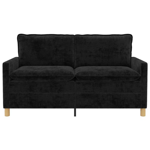 Grote foto vidaxl bank zwart 156 x 81 x 87 5 cm polyester huis en inrichting bankstellen