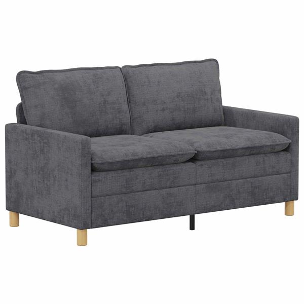 Grote foto vidaxl bank donkergrijs 156 x 81 x 87 5 cm polyester huis en inrichting bankstellen