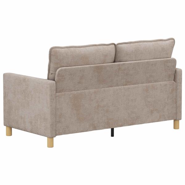 Grote foto vidaxl bank beige 156 x 81 x 87 5 cm polyester huis en inrichting bankstellen