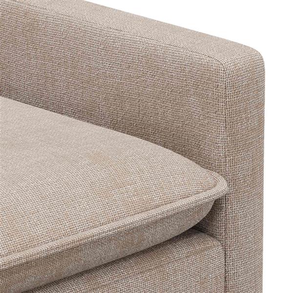 Grote foto vidaxl bank beige 156 x 81 x 87 5 cm polyester huis en inrichting bankstellen