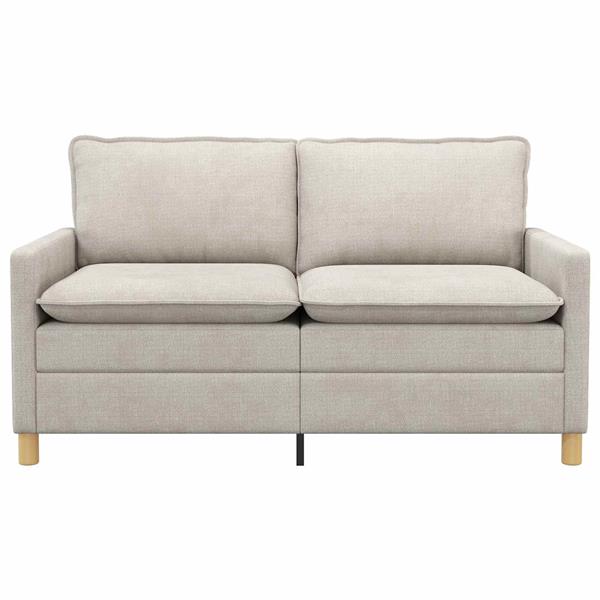 Grote foto vidaxl bank cr mekleurig 156 x 81 x 87 5 cm polyester huis en inrichting bankstellen
