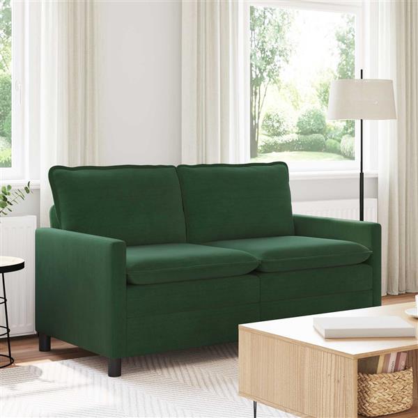 Grote foto vidaxl bank jungle groen 156 x 81 x 87 5 cm stof huis en inrichting bankstellen