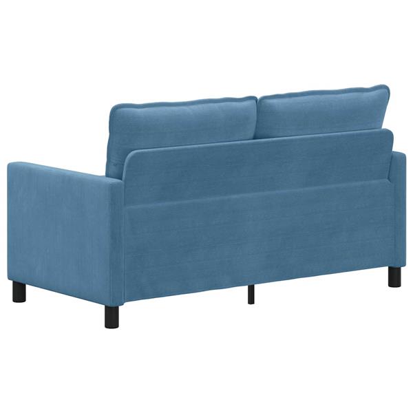 Grote foto vidaxl bank blauw 156 x 81 x 87 5 cm stof huis en inrichting bankstellen
