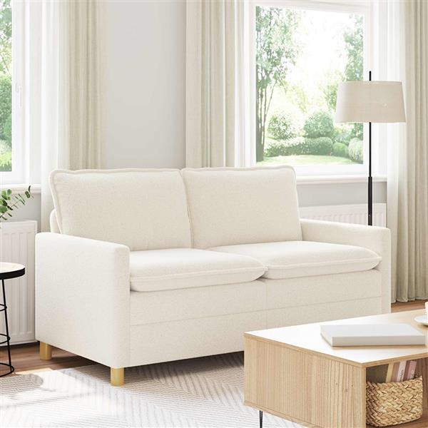Grote foto vidaxl bank cr mekleurig 156 x 81 x 87 5 cm stof huis en inrichting bankstellen