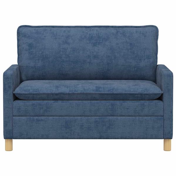 Grote foto vidaxl bank blauw 126 x 81 x 87 5 cm polyester huis en inrichting bankstellen