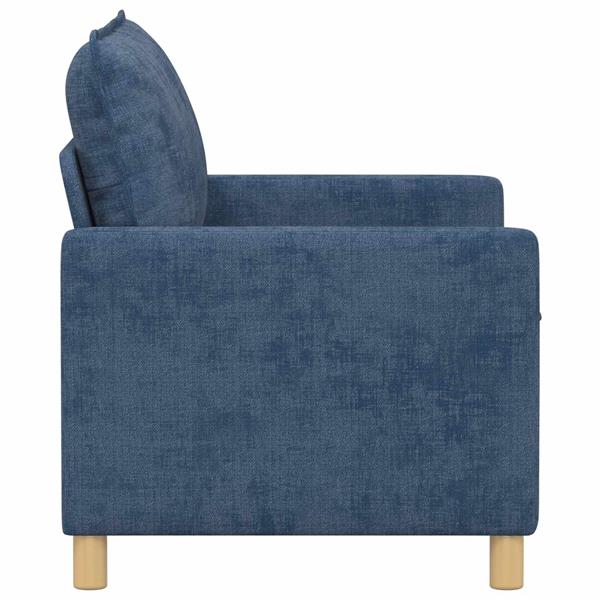 Grote foto vidaxl bank blauw 126 x 81 x 87 5 cm polyester huis en inrichting bankstellen