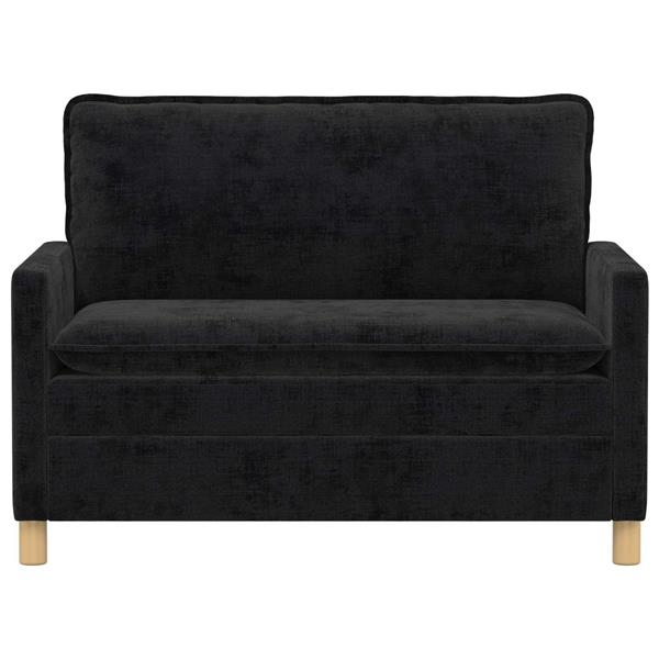 Grote foto vidaxl bank zwart 126 x 81 x 87 5 cm polyester huis en inrichting bankstellen