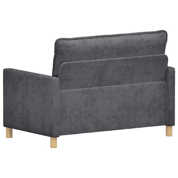 Grote foto vidaxl bank donkergrijs 126 x 81 x 87 5 cm polyester huis en inrichting bankstellen