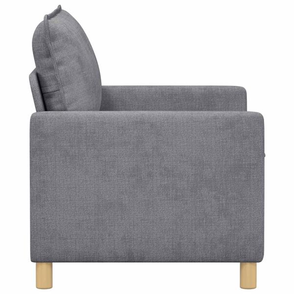 Grote foto vidaxl bank lichtgrijs 126 x 81 x 87 5 cm polyester huis en inrichting bankstellen