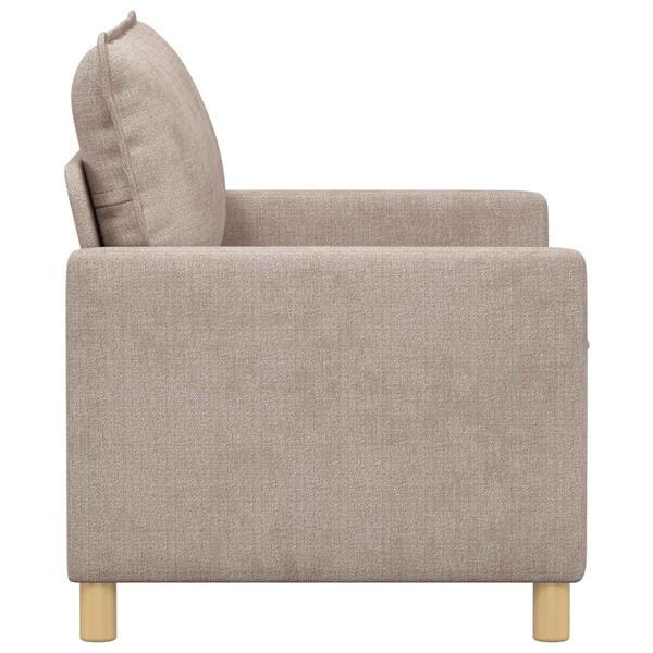 Grote foto vidaxl bank beige 126 x 81 x 87 5 cm polyester huis en inrichting bankstellen