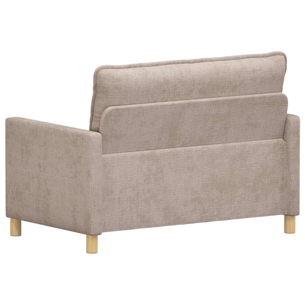 Grote foto vidaxl bank beige 126 x 81 x 87 5 cm polyester huis en inrichting bankstellen