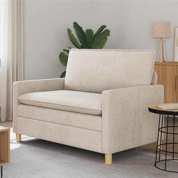 Grote foto vidaxl bank cr mekleurig 126 x 81 x 87 5 cm polyester huis en inrichting bankstellen