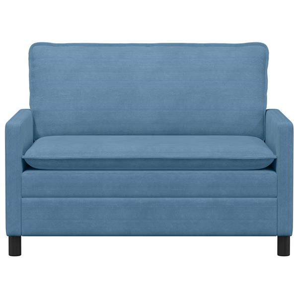 Grote foto vidaxl bank blauw 126 x 81 x 87 5 cm stof huis en inrichting bankstellen