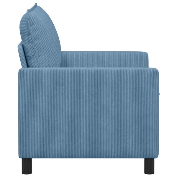 Grote foto vidaxl bank blauw 126 x 81 x 87 5 cm stof huis en inrichting bankstellen