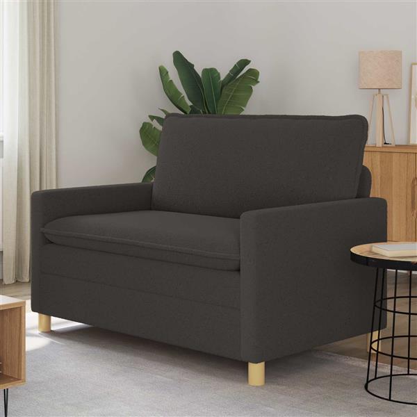 Grote foto vidaxl bank donkergrijs 126 x 81 x 87 5 cm stof huis en inrichting bankstellen