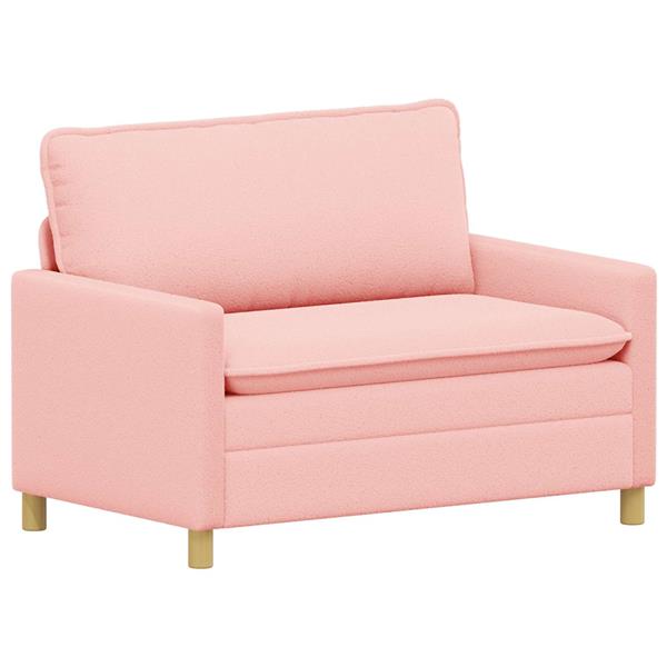 Grote foto vidaxl bank roze 126 x 81 x 87 5 cm stof huis en inrichting bankstellen