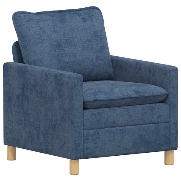Grote foto vidaxl bank blauw 76 x 81 x 87 5 cm polyester huis en inrichting bankstellen