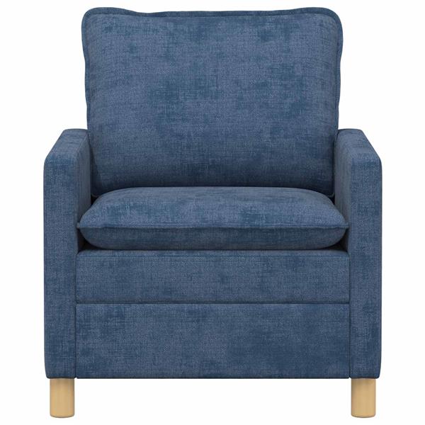 Grote foto vidaxl bank blauw 76 x 81 x 87 5 cm polyester huis en inrichting bankstellen