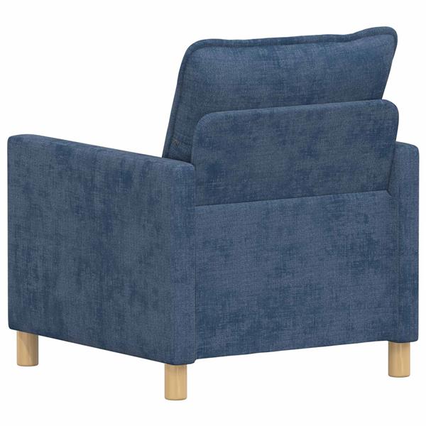 Grote foto vidaxl bank blauw 76 x 81 x 87 5 cm polyester huis en inrichting bankstellen