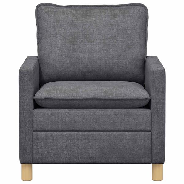 Grote foto vidaxl bank donkergrijs 76 x 81 x 87 5 cm polyester huis en inrichting bankstellen
