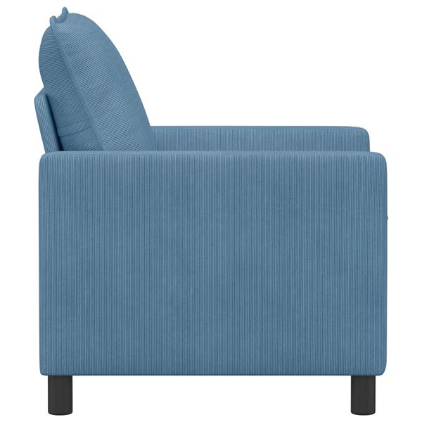 Grote foto vidaxl bank blauw 76 x 81 x 87 5 cm stof huis en inrichting bankstellen