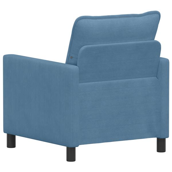 Grote foto vidaxl bank blauw 76 x 81 x 87 5 cm stof huis en inrichting bankstellen