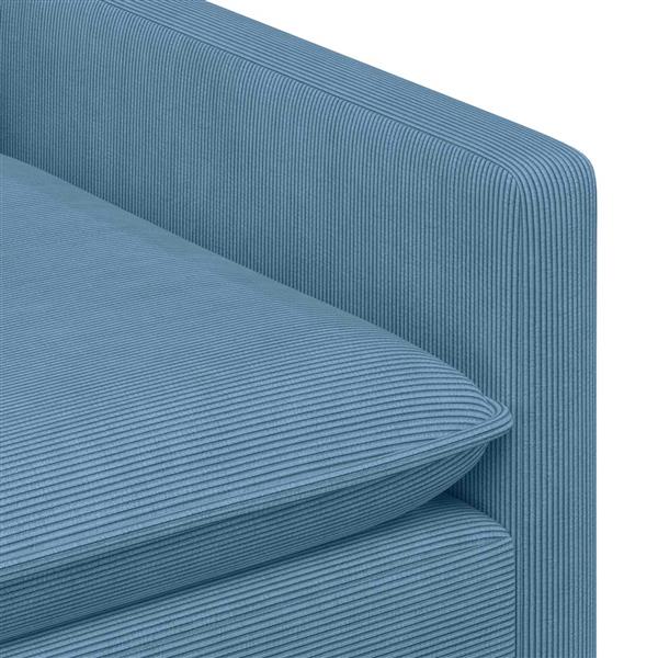 Grote foto vidaxl bank blauw 76 x 81 x 87 5 cm stof huis en inrichting bankstellen