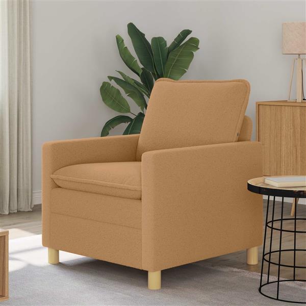 Grote foto vidaxl bank beige 76 x 81 x 87 5 cm stof huis en inrichting bankstellen
