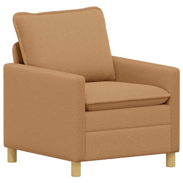 Grote foto vidaxl bank beige 76 x 81 x 87 5 cm stof huis en inrichting bankstellen