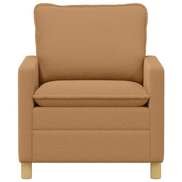 Grote foto vidaxl bank beige 76 x 81 x 87 5 cm stof huis en inrichting bankstellen
