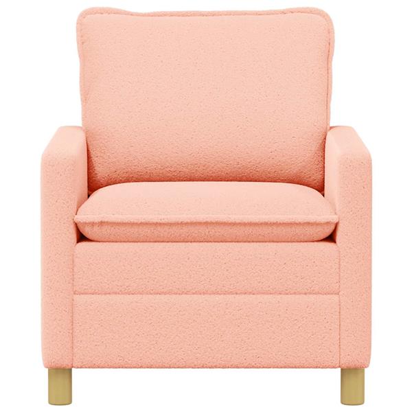 Grote foto vidaxl bank roze 76 x 81 x 87 5 cm stof huis en inrichting bankstellen