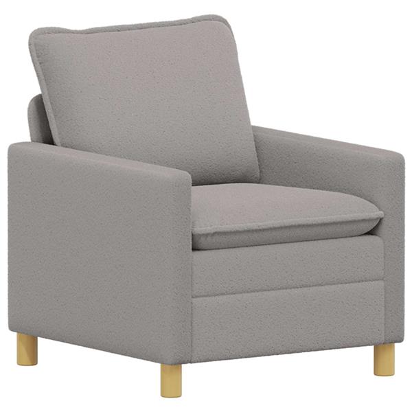 Grote foto vidaxl bank lichtgrijs 76 x 81 x 87 5 cm stof huis en inrichting bankstellen