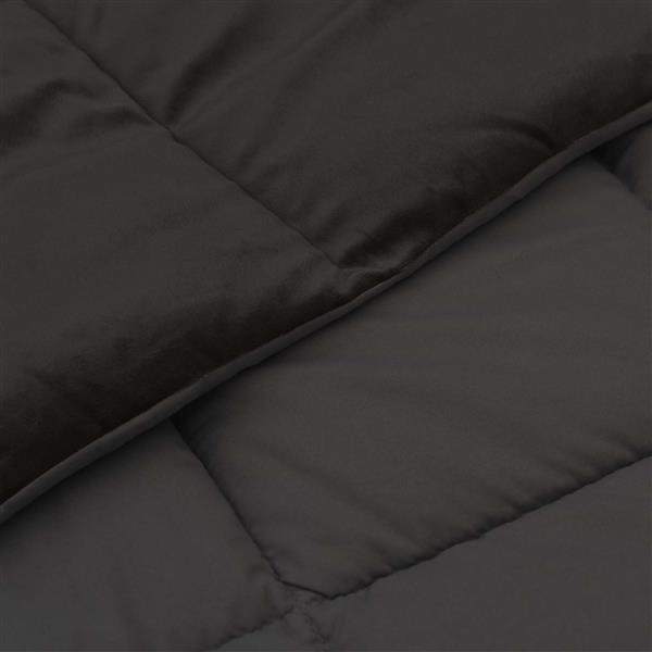 Grote foto vidaxl zomer dekbed gekwilt antraciet 155 x 220 cm microfiber huis en inrichting bedden