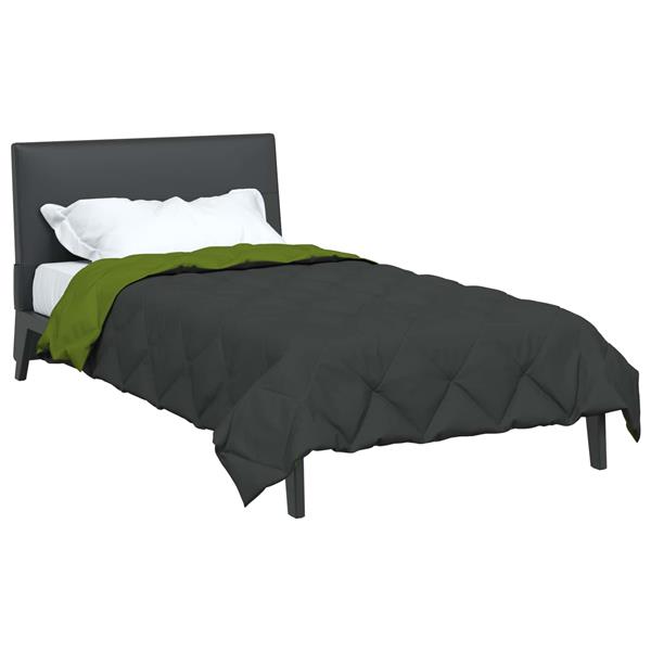 Grote foto vidaxl zomerdekbed groen en antraciet 220 x 155 cm microfiber huis en inrichting bedden