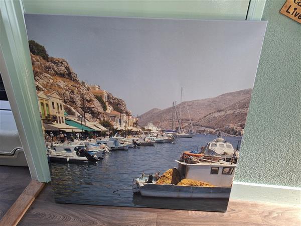 Grote foto 2 posters ingelijst op linnendoek huis en inrichting kunst