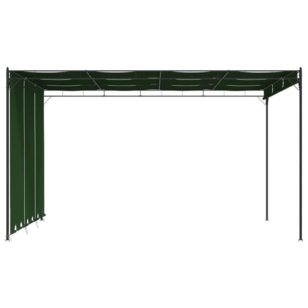 Grote foto vidaxl paviljoen 4 x 3 x 2 3 m groen polyester en staal tuin en terras overige tuin en terras