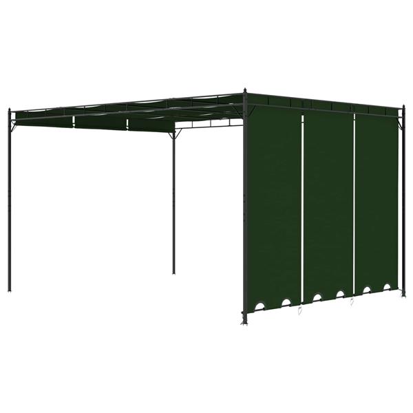Grote foto vidaxl paviljoen 4 x 3 x 2 3 m groen polyester en staal tuin en terras overige tuin en terras