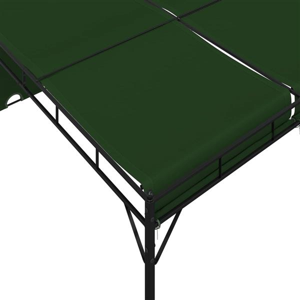 Grote foto vidaxl paviljoen 4 x 3 x 2 3 m groen polyester en staal tuin en terras overige tuin en terras